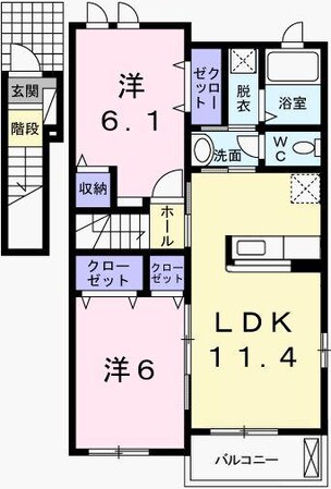 クラール坂上の物件間取画像